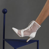 High Heels With LACES In Front Of The Shoe Net